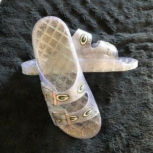 Womens Green Bay Packer Sandals (Large)
